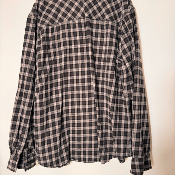 Harley‎ Davidson Flannel Shirt Mens 2XL Gray Black Plaid Button Up Biker - Picture 4 of 6